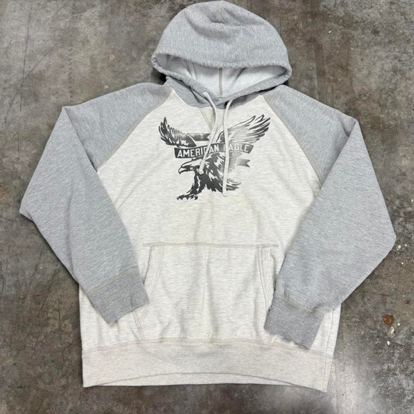 American Eagle Outfitters Other - Y2K American Eagle White & Gray Hoodie Size XL